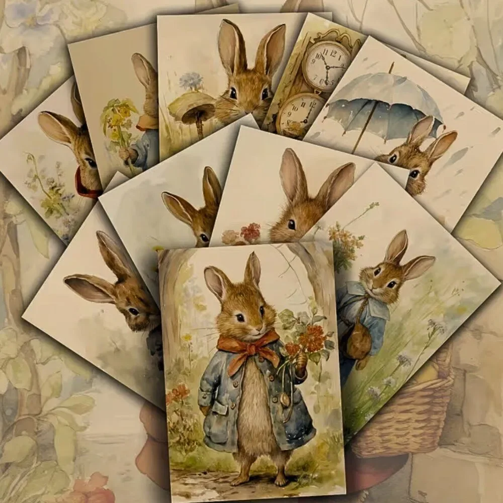 NWT Vintage Peter Rabbit Easter Postcards 4x6 Junk Journal Ephemera 20pc